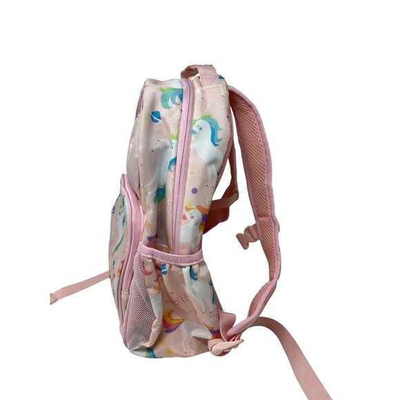 Mommore Unicorn Kids Backpack Pink With Mesh Pockets & Adjustable Straps - Picture 3 of 8